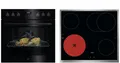 Produktbild: AEG KOMBI3026B EEK: A+ Herdset mit Glaskeramikkochfeld (OU5AE20SK + TA64RAS6XB), 60 cm breit, 72 L, Timer Display, schwarz (801419452)