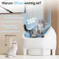 Produktbild: DEVOKO offene Automatische Katzenklo selbstreinigend KatzentoiletteApp-Steuerung
