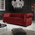 Produktbild: riess-ambiente Barock Sofa CHESTERFIELD 205cm rot Samt Federkern Knopfheftung 3-Sitzer Couch