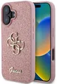 Produktbild: Guess PU Fixed Glitter 4G Metal Logo Back Cover für iPhone 16 Pink