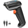 Produktbild: Tera Kabelloser Barcodescanner Handheld 1D Laser Wireless und USB Wired mit Akkustandsanzeige, Extra Großem Akku 2000mAh und Ergonomischem Design, Patent-Nr.: EU008489413, Upgrade-Modell 5100