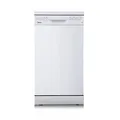 Produktbild: Midea SF 3.45NW PRO Geschirrspüler 45 cm Freistehend und Unterbaufähig, 9 Maßgedecke, Spülmaschine mit WLAN, 5 Programme, Höhenverstellbarer Oberkorb, 47 dB, Weiß