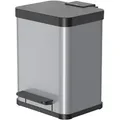 Produktbild: Hailo Öko duo Plus M Tretmülltrenner 2x9 Liter silber/grau