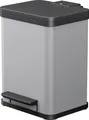 Produktbild: Hailo Öko duo plus M 6222200 Mülleimer 18l Stahlblech (B x H x T) 320 x 430 x 330mm Hellgrau Fuß-Tretmechanik 1St.