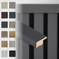 Produktbild: HEXIM Abschlussleiste 275x2,7cm passend für unsere Akustikpaneele - flexible Lamellenwand Holz MDF Wandpanelee Lamellenverkleidung Wandverkleidung (1 Abschlussleiste Black Lead - APA05)