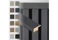 Produktbild: Hexim Wanddekoobjekt APA05 (Abschlussleiste 275x2,7cm passend für unsere Akustikpaneele - flexible Lamellenwand Holz MDF Wandpanelee Lamellenverkleidung Wandverkleidung (1 Abschlussleiste Black Lead - APA05)