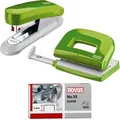 Produktbild: Novus Heftgerät Twinset E15/E210, 020-1874, Set, 3-teilig, Heftleistung 15 Blatt, grün