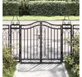 Produktbild: vidaXL Gartentor 121 x 8 x 100 cm Gartentor Schwarz 121x8x100 cm Schmiedeeisen Abschlie