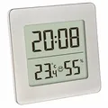 Produktbild: TFA Dostmann Digitales Thermo-Hygrometer, Innentemperatur und Luftfeuchtigkeit messen, 30.5038, Uhrzeit + Datum, gesundes Raumklima, silber
