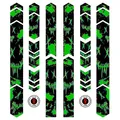 Produktbild: BIKE-label Fahrrad Sticker Set XL Rahmen Aufkleber 14-teilig green purge glitch X400121