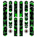 Produktbild: Fahrrad Sticker Set XL Rahmen Aufkleber E-Bike 14-teilig green glitch