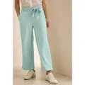 Produktbild: CECIL Stoffhose Style Neele Sommerhose mit Bindegürtel und elastischem Bund grün M (40)