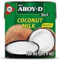 Produktbild: Aroy-D Kokosnussmilch – Kokosmilch zum Kochen und Backen – Ideal für Desserts, Suppen, Smoothies und Cocktails – 6 x 150 ml