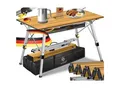 Produktbild: KESSER® Campingtisch faltbar Klapptisch mit Aluminiumrahmen Aufrollbare Tischplatte Falttisch klappbar inkl. Tragetasche mit Trageband & Netztasche, Holz-Optik