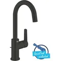 Produktbild: QuickFix Start - Waschtischarmatur mit Ablauf, schwarz matt 242032432 - Grohe