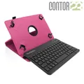 Produktbild: Schutzhülle + Bluetooth-Tastatur in PINK für 10.1