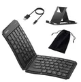 Produktbild: Faltbare Tastatur Ergonomische, Funktastatur Dual-Fold Magnetic QWERTZ,mit 3 ...