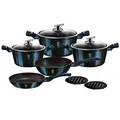 Produktbild: Berlinger Haus Metallic Line Aquamarine Edition 10 Stück Kochgeschirr Set BH/1884 Aquamarine Edelstahl 18/8