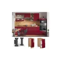 Produktbild: Vicco Apothekerunterschrank Küchenschrank Küchenmöbel Fame-Line Eiche Rot Bordeaux modern 30 cm Küche Einbauküche Einschübe Aufbewahrung Küchenzeile Hochglanz