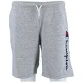 Produktbild: Champion Bermudas Freizeithose (Baumwolle) mit Logo-Schriftzug kurz hellgrau Jungen grau 152