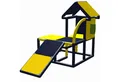 Produktbild: move and stic Spielhaus Gartenhaus mit Kleinkindrutsche, Spieltelefon KUNO, Klettergerüst, aus UV-beständigem, recyclebarem Kunststoff, für Kinderzimmer, Garten