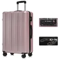 Produktbild: YONSLY Hartschalen-Trolley Premium Hartschalen-Reisekoffer, 4 Rollen, TSA-Schloss, YKK-Reißverschluss, austauschbare Rollen/Griffe 76 cm