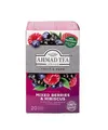 Produktbild: Ahmad Tea - Mixed Berries & Hibiscus - Früchte- und Kräutertee ohne Koffein - Waldbeeren und Hibiskus - Einzeln Verpackte, Aromaversiegelte Teebeutel mit 2g Tee pro Portion - 20 Teebeutel mit Band