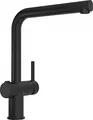 Produktbild: FRANKE Armatur ACTIVE L TWIST in BLACK-MATT mit Festauslauf / Küchenarmatur / Einhebelmischer