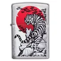 Produktbild: ZIPPO chrom gebürstet Japan Tiger Benzinfeuerzeug 60004590