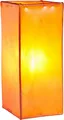 Produktbild: Orientalische Tischlampe Janka 30cm Lederlampe Quadratisch Lampe | Marokkanische kleine Tischlampen aus Metall, Lampenschirm aus Leder | Orientalische Dekoration aus Marokko, Farbe Orange