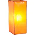 Produktbild: Nachttischlampe Janka Orange 30cm - Tischlampe Tischleuchte aus Leder
