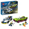 Produktbild: LEGO City Verfolgungsjagd mit Polizeiauto und Muscle Car, Auto-Spielezug mit 2 R