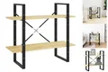 Produktbild: Standregal Bücherregal Raumteiler 2 Fächer 80x30x70 Cm Kiefer Massivholz