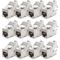 Produktbild: deleyCON 12x CAT 7 Keystone Jack Modul Optimal für CAT7 CAT6 CAT6a Verlegekabel Verbinder Patchkabel Netzwerkkabel STP Schirmung RJ45 Buchse 1000 MHz 10 Gbit/s Schneidklemme (LSA)
