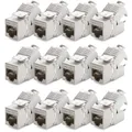 Produktbild: 12x CAT 7 Keystone Jack Modul RJ45 Patchkabel Netzwerk Adapter 10Gbit/s 1000MHz