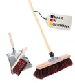 Produktbild: Arenga Kehrbesen-Set Kehrset Besen Stiel Handfeger Kehrschaufel für draussen