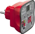 Produktbild: BENNING SDT 1 Steckdosentester | RCD/FI-Test 30mA | LED-Anzeige | PE-Fehler | rot/schwarz