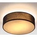 Produktbild: Monzana - Deckenlampe Stoff 38 cm Rund 2 flammig E27 Deckenleuchte Stoffdeckenleuchte Stoffdeckenlampe Schlafzimmer Wohnzimmer Grau Schwarz Taupe