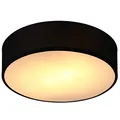Produktbild: MONZANA® Deckenlampe Stoff Wohnzimmer Schlafzimmer E27 Schwarz 38cm Rund 2-Flammig 40W Lampe Flur Küche Deckenstrahler Deckenleuchte Stoffdeckenlampe
