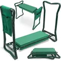 Produktbild: RUSSELL 3-in-1 klappbarer Gartenkniestuhl, Gartenstuhl und Werkzeugorganisation - Grün