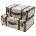 Produktbild: HMF Holzkoffer im Vintage-Design Barock Dekoartikel 2er Set