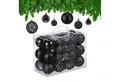 Produktbild: relaxdays Weihnachtsbaumkugel Weihnachtskugeln im 50er Set (50 St), schwarz