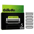 Produktbild: Gillette Labs Rasierklingen für Männer, 5 Original Ersatzklingen, Klingen für Herren Kompatibel mit allen GilletteLabs Rasierern (inkl.Heated Razor)
