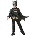 Produktbild: Rubie ́s Kostüm Batman-Kostüm für Jungen mit Maske Deluxe Faschingskostüm schwarz-gelb schwarz 116/128 (7-8 Jahre)