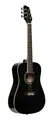 Produktbild: 3/4 Schwarz Dreadnought Akustikgitarre mit Decke aus Lindenholz