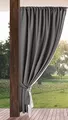 Produktbild: Eurofirany Garden Outdoor Vorhang mit Tunnelzug, 1 Stück, Blickdicht & Wetterfest, UV-Schutz, für Balkon Terrasse Pergola, H200 x B155 cm, Dunkelgrau