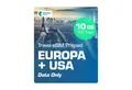Produktbild: Simmetry Travel eSIM Europa & USA Prepaidkarte, (eSIM für Europa und USA, keine Roaming-Kosten)