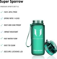 Produktbild: Super Sparrow Tritan Trinkflasche Wasserflasche Sportflasche 350ml Waldgrün