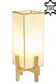 Produktbild: Marrakesch Orient & Mediterran Interior Nachttischlampe Ledertischlampe Janka Natur mit braunem Gestell, Handarbeit