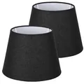 Produktbild: 2x Lampenschirm aus Leinen - 2er Pack E27 Lampen Schirm für Tischlampe